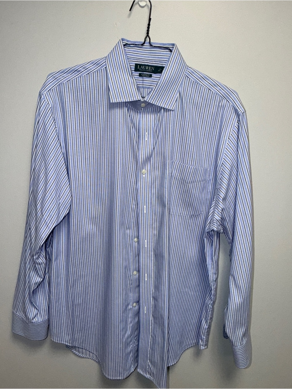 Ralph Lauren Light Blue & White Striped Dress Shirt